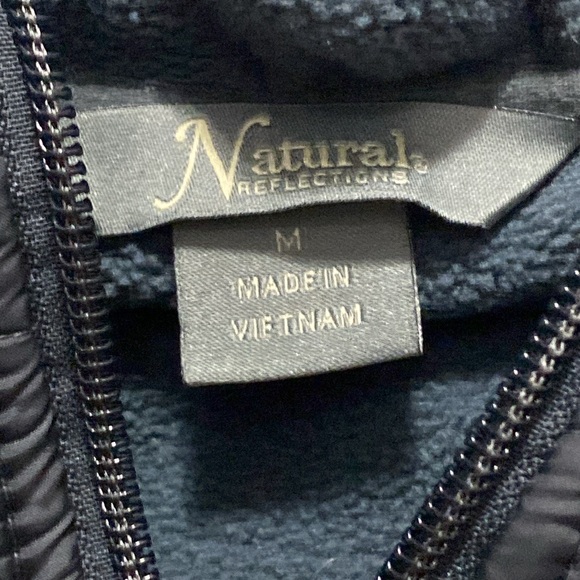 Natural Reflections Hooded Zipper Sweater M - Picture 3 of 3